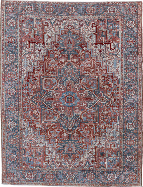 Antique Heriz Area Rug (8' x 11')